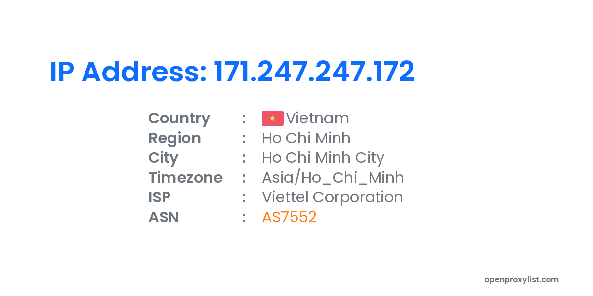 Open proxy list proxy 171 247 247 172 information