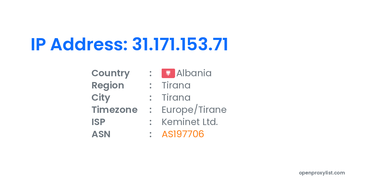 V2Ray List V2RAY VLESS Albania [AL1793983]