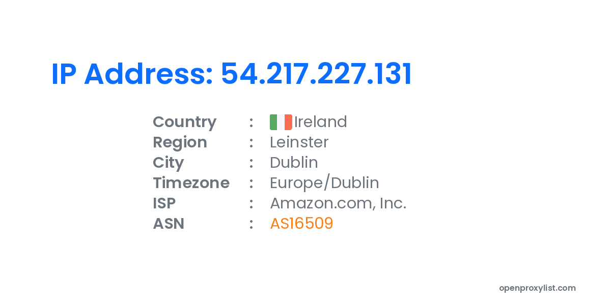 V2Ray List V2RAY VLESS Ireland [IE255248]