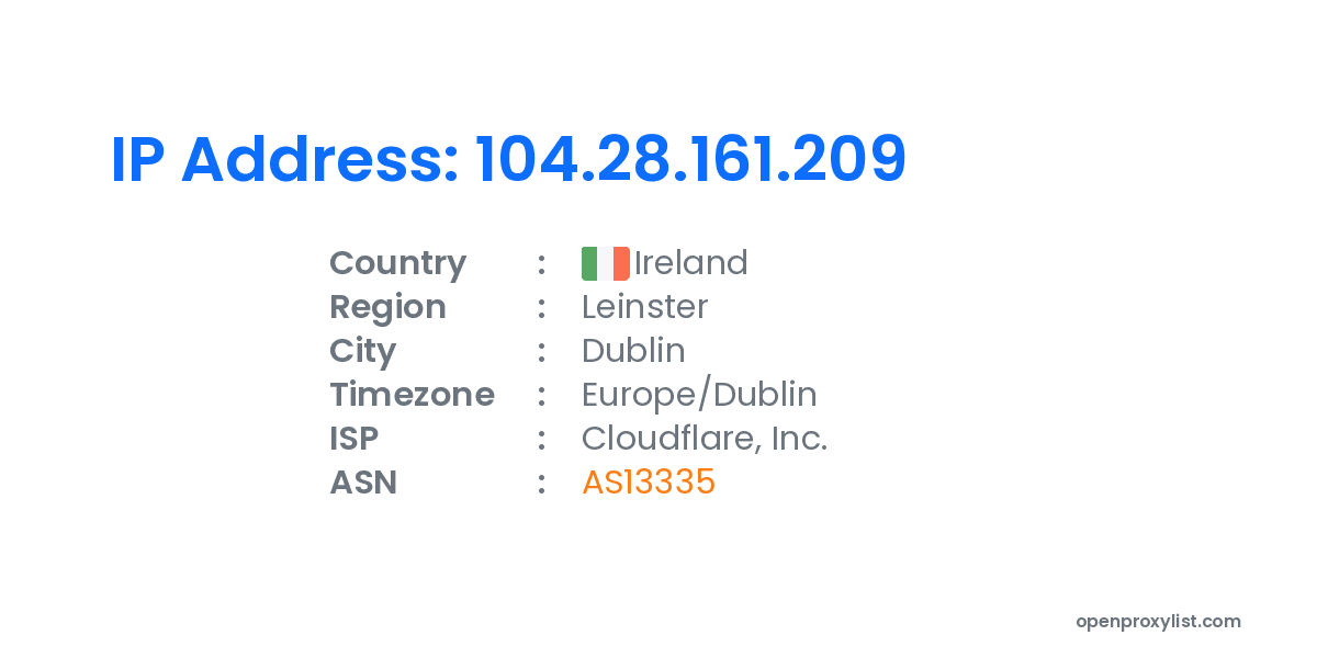 V2Ray List V2RAY VLESS Ireland [IE342985]