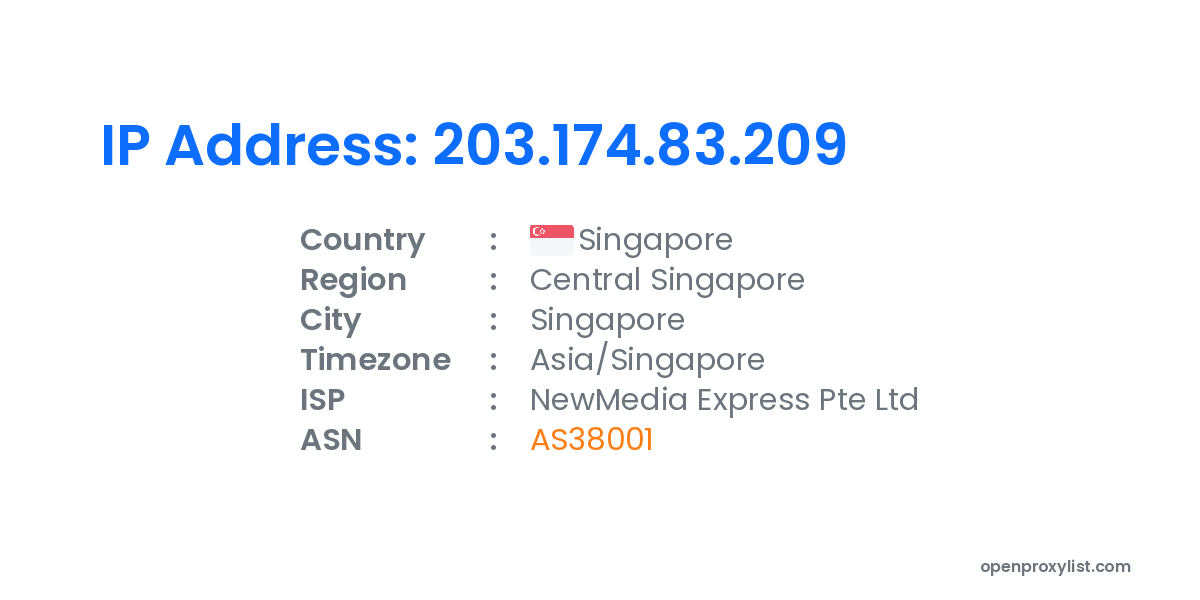 V2Ray List - V2RAY VLESS Singapore [SG9722639]